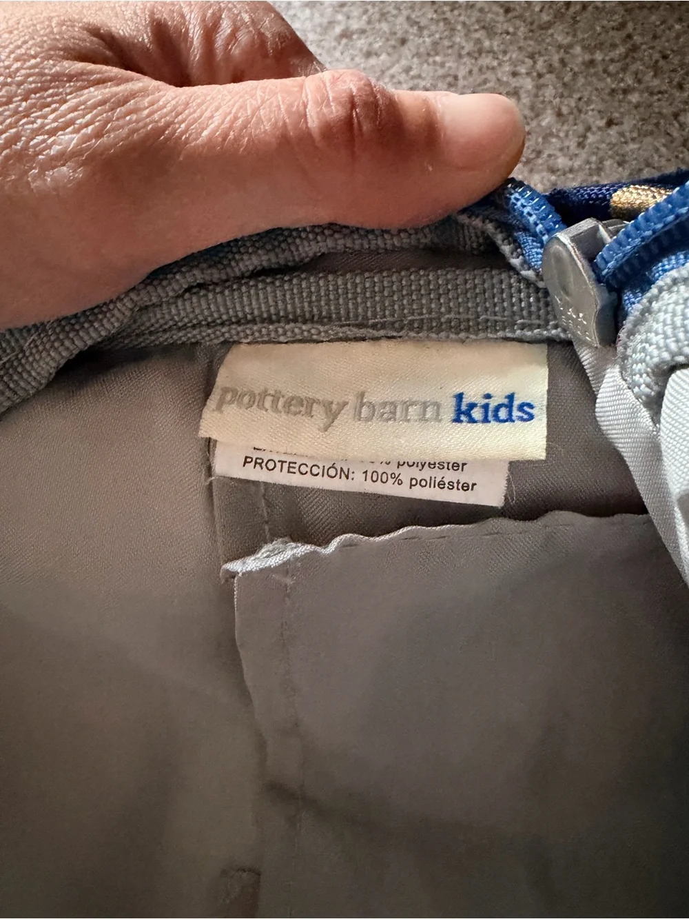 Pottery Barn Kids Navy Backpack with Metallic Gold Hearts (Small)